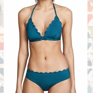 Kate Spade scalloped triangle bikini sets